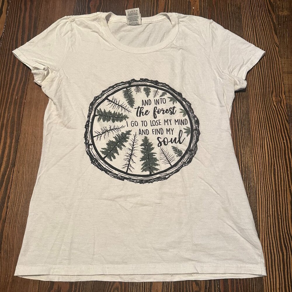 Into The Forest Junior/ Womens T-shirt SMALL White Short Sleeve